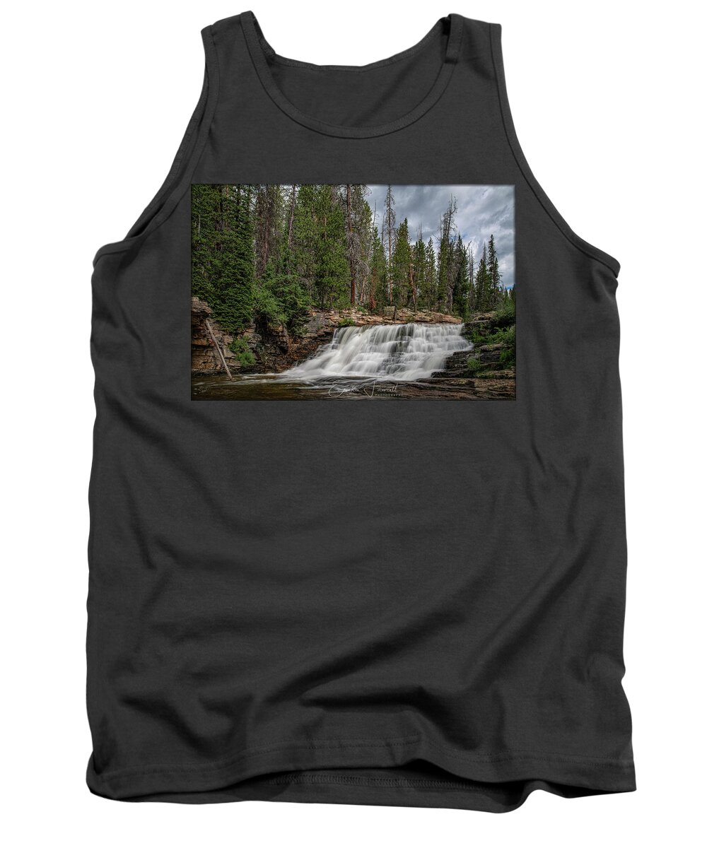 Provo Falls Tank Top featuring the photograph Along the Provo River by Erika Fawcett