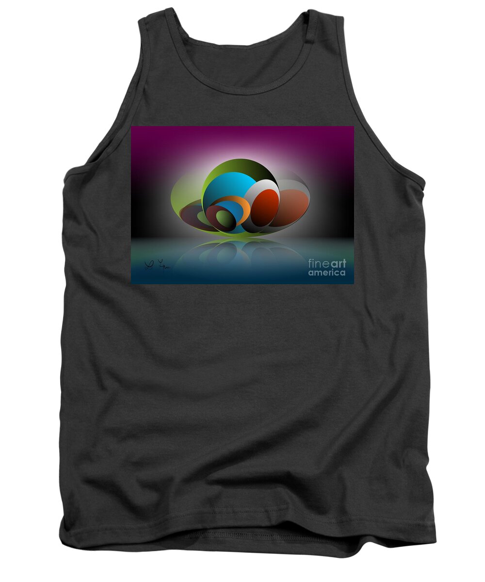 Analogy Tank Top featuring the digital art Analogy by Leo Symon