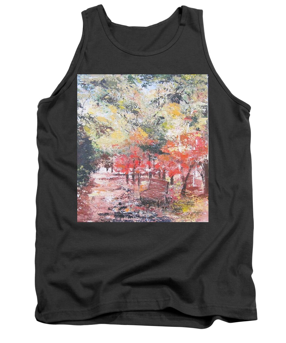 Painting Tank Top featuring the painting And Then There Was Fall by Paula Pagliughi
