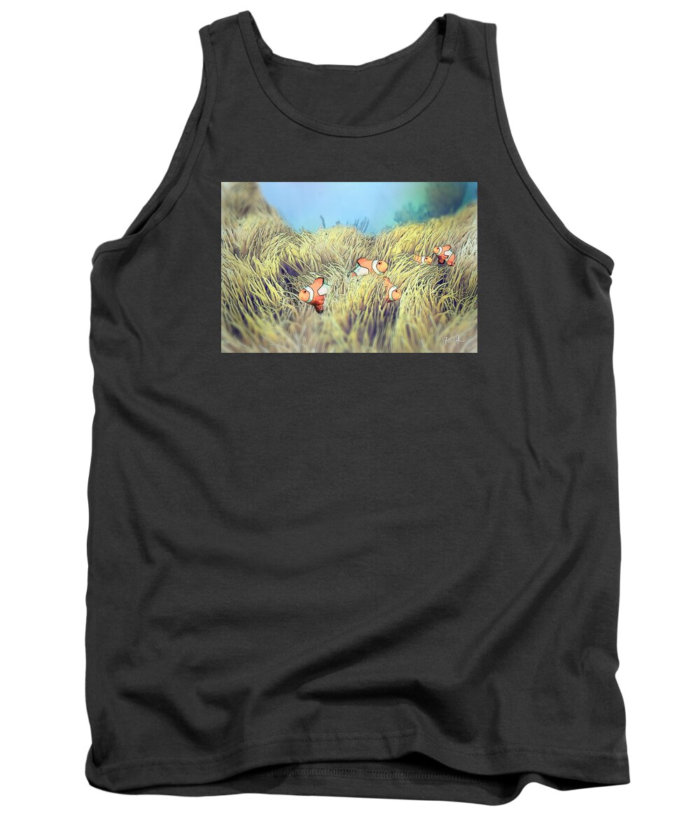 Clownfish Tank Top featuring the photograph Anemone Clownfish by Russ Harris