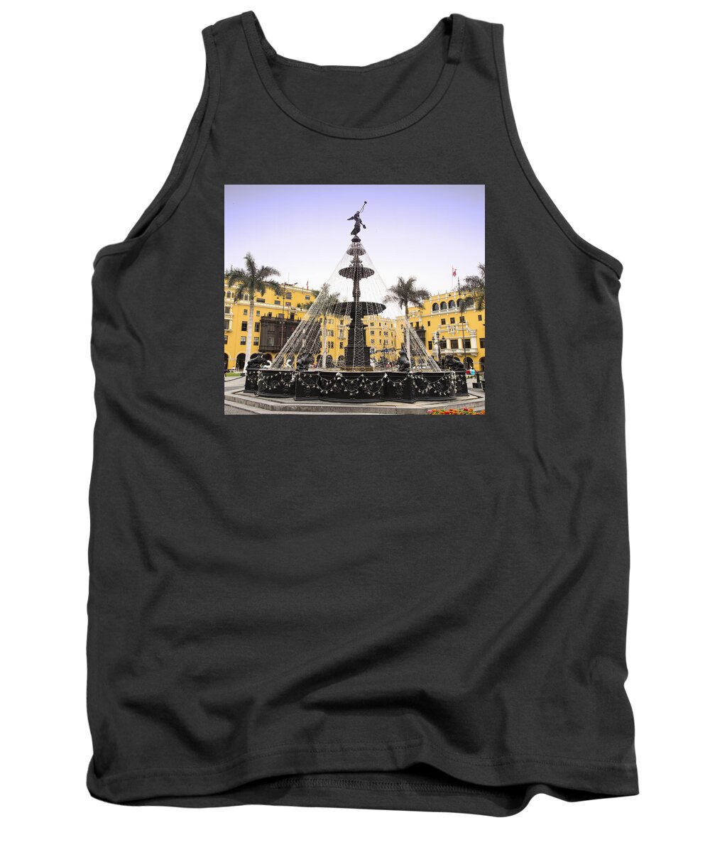 Lima Tank Top featuring the photograph Angel in the Square by Kathryn McBride