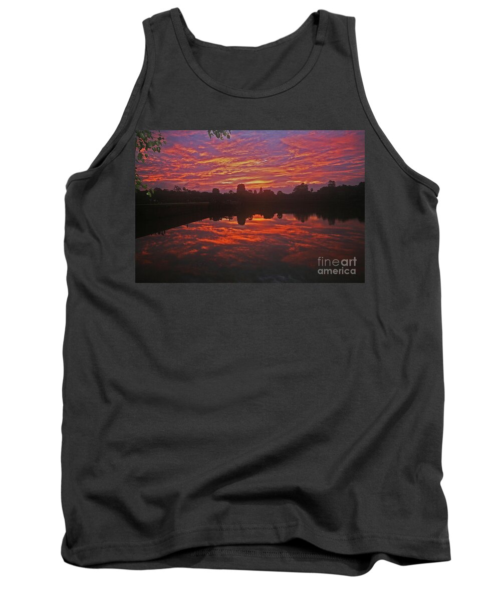  Tank Top featuring the digital art Angkor Wat  Siem Reap Cambodia by Darcy Dietrich