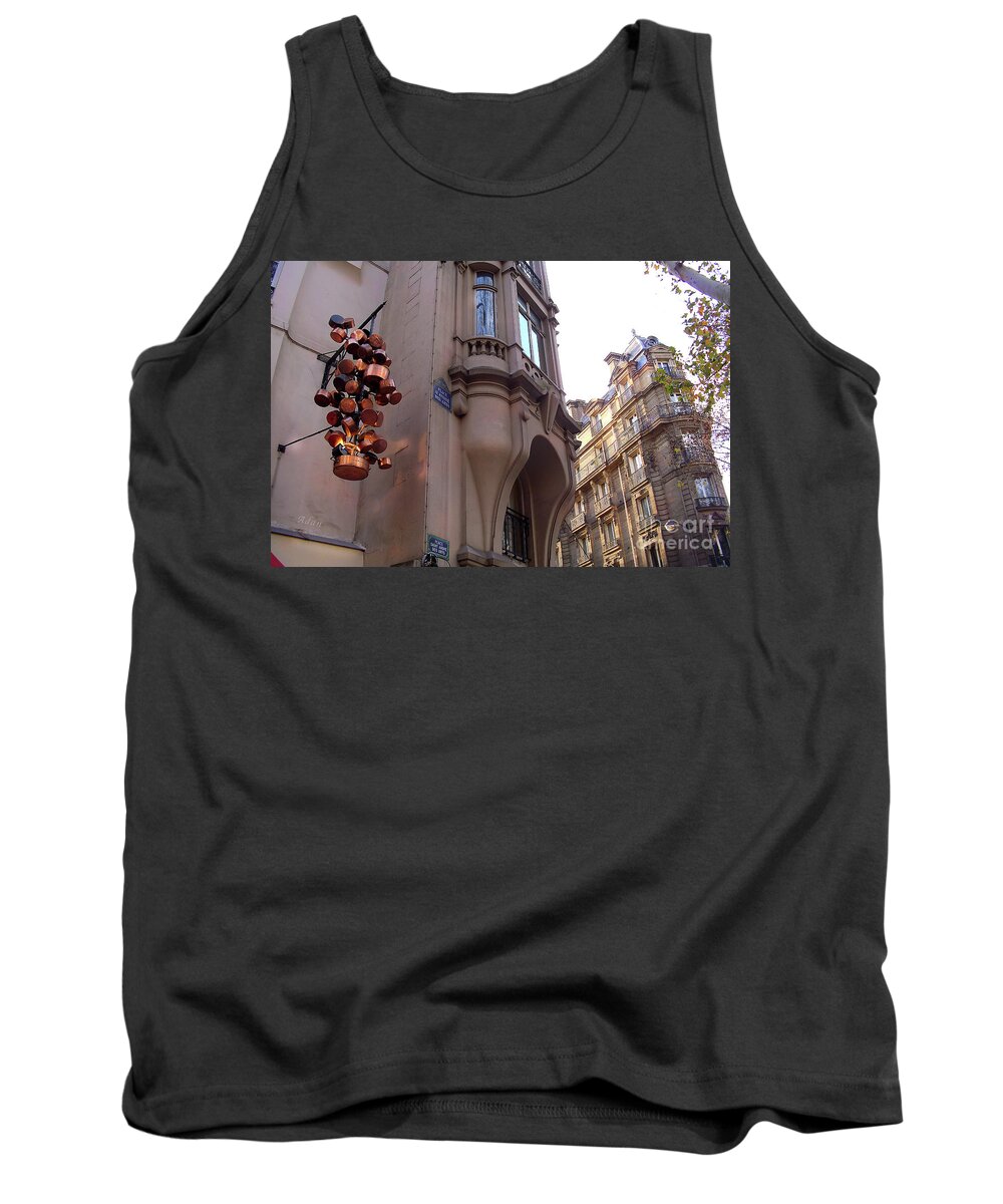Paris Tank Top featuring the photograph Angles and Details at Place Saint Andre des Arts by Felipe Adan Lerma