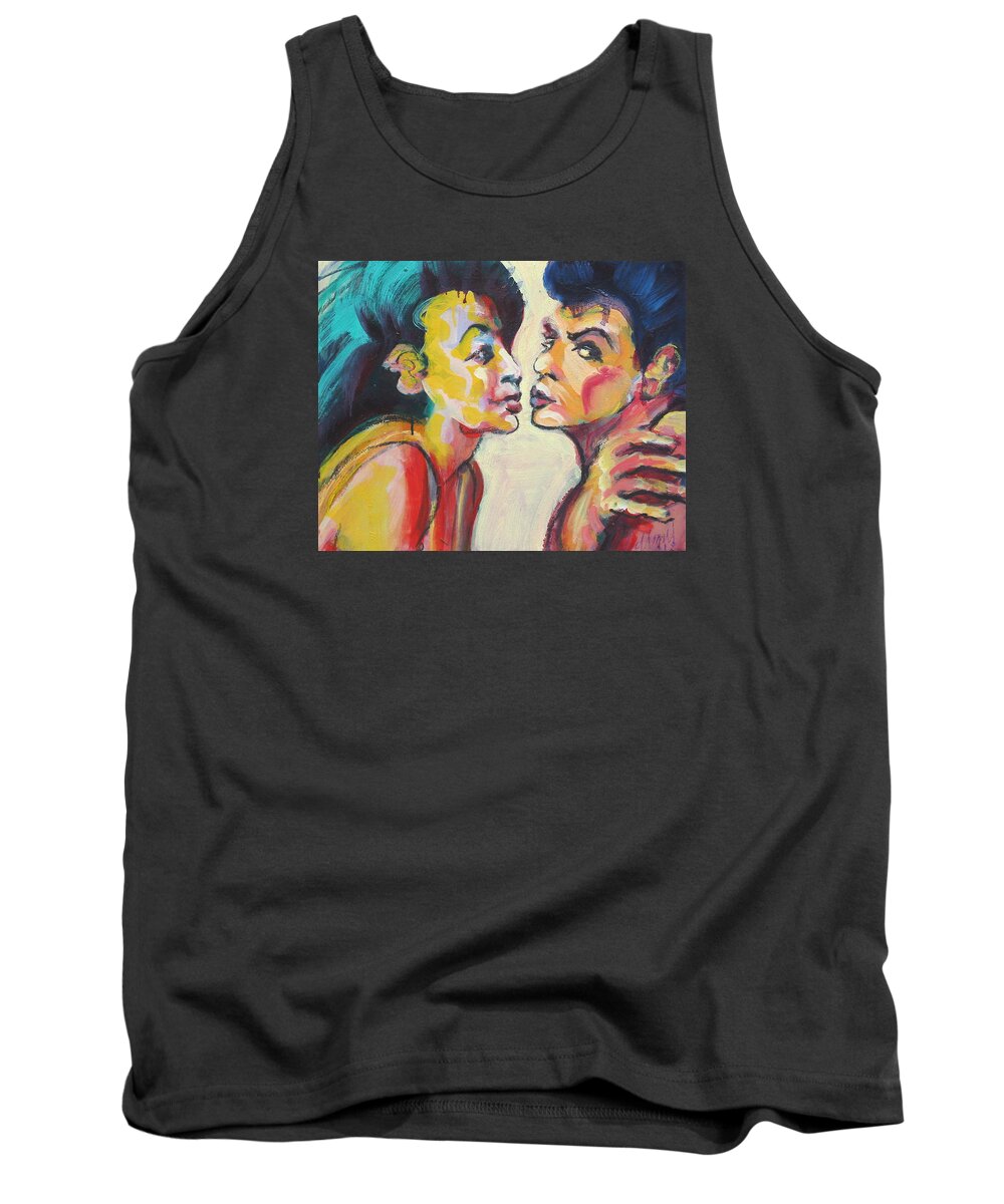 Painting Tank Top featuring the painting Annette and Frankie by Les Leffingwell