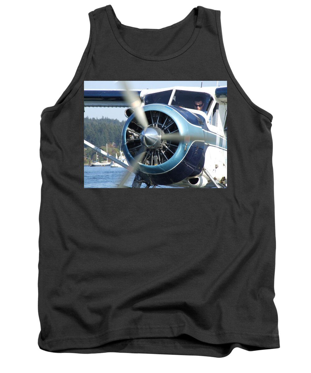 Aviation Tank Top featuring the photograph Another Day at the Office by Mark Alan Perry