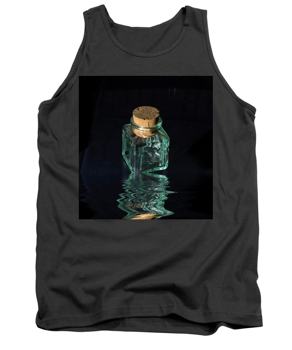 Bottle Tank Top featuring the photograph Antique glass Bottle by David French