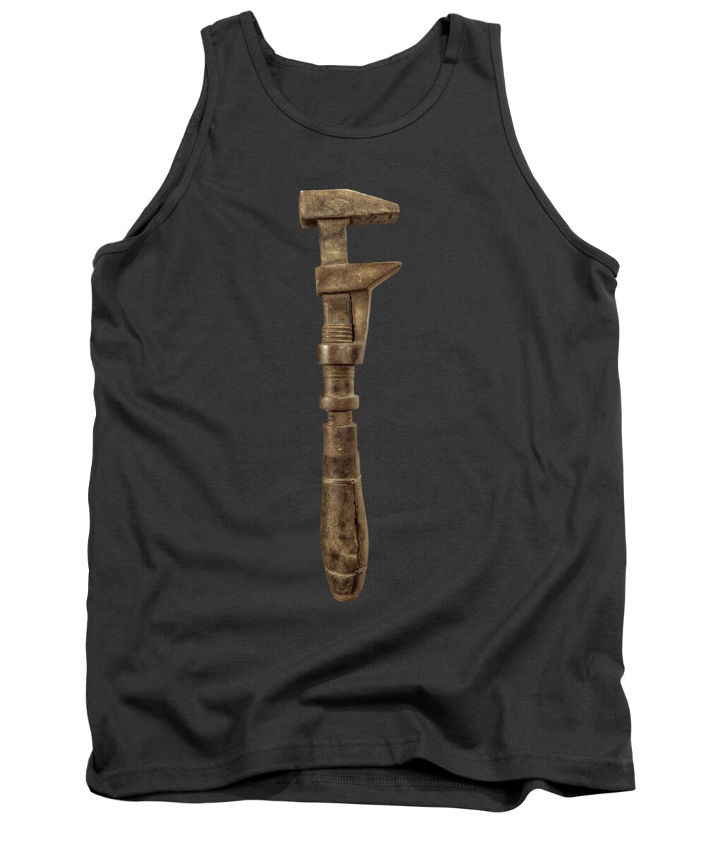 Antique Tank Top featuring the photograph Antique Hammer Wrench Right Face by YoPedro