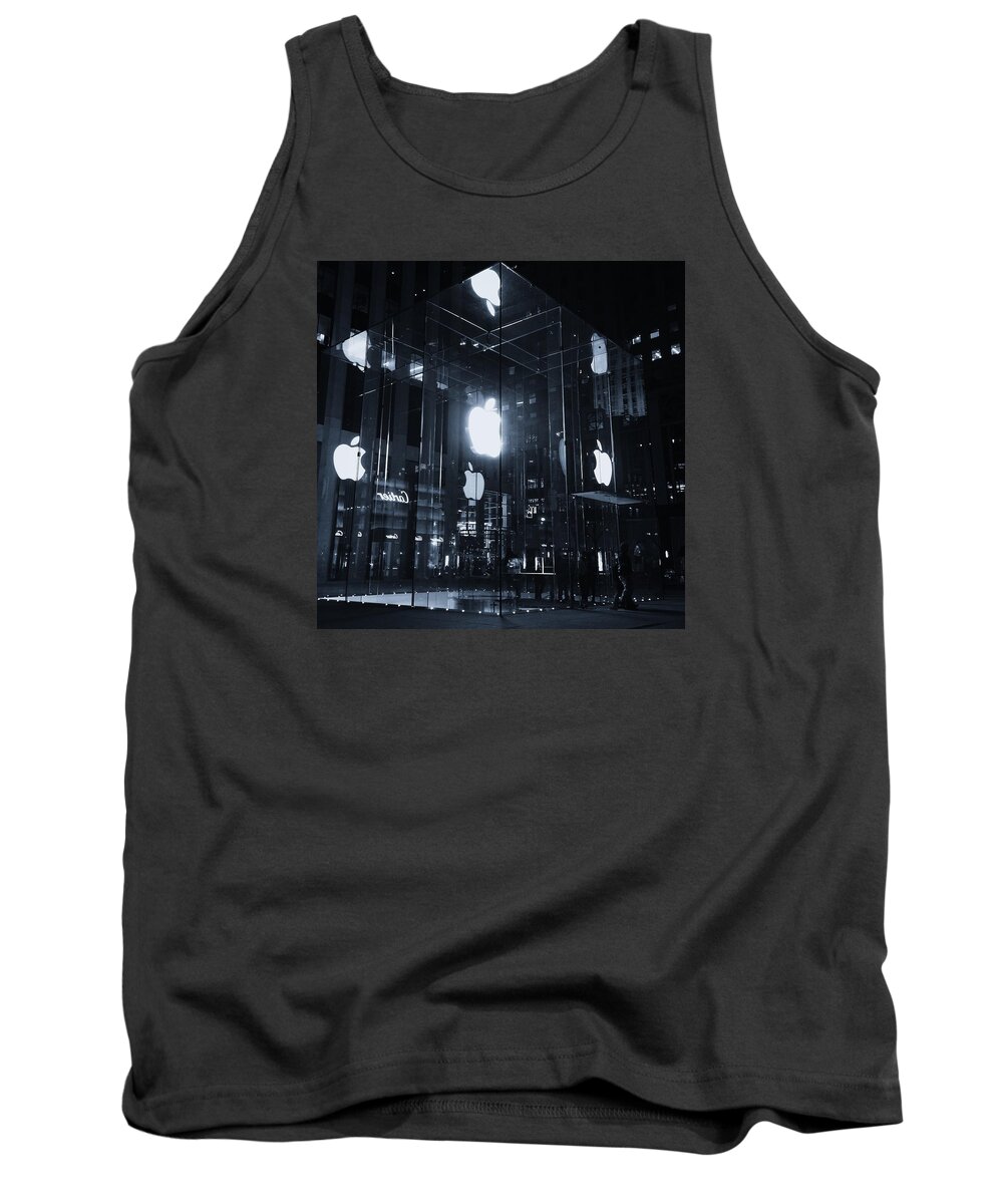 Architecture Tank Top featuring the photograph Apple Store, Fifth Avenue by Sophie Jung