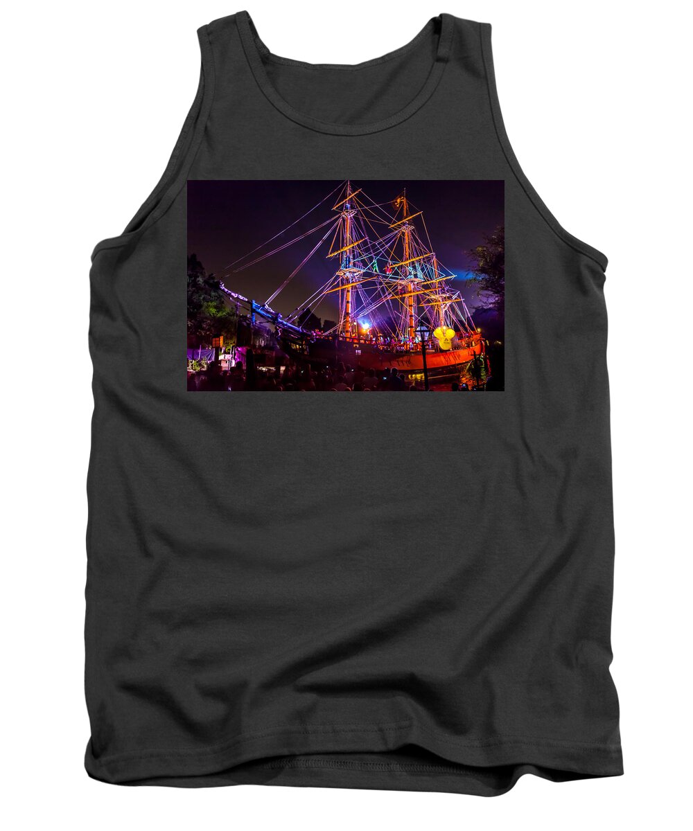 Disney Tank Top featuring the photograph Arg Thar Be Pirates of the Caribbean by Scott Campbell