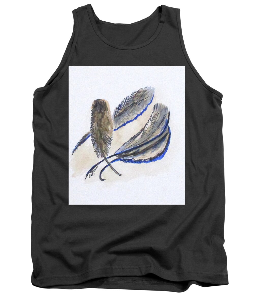 Pen And Ink Tank Top featuring the painting Art Doodle No. 21 by Clyde J Kell