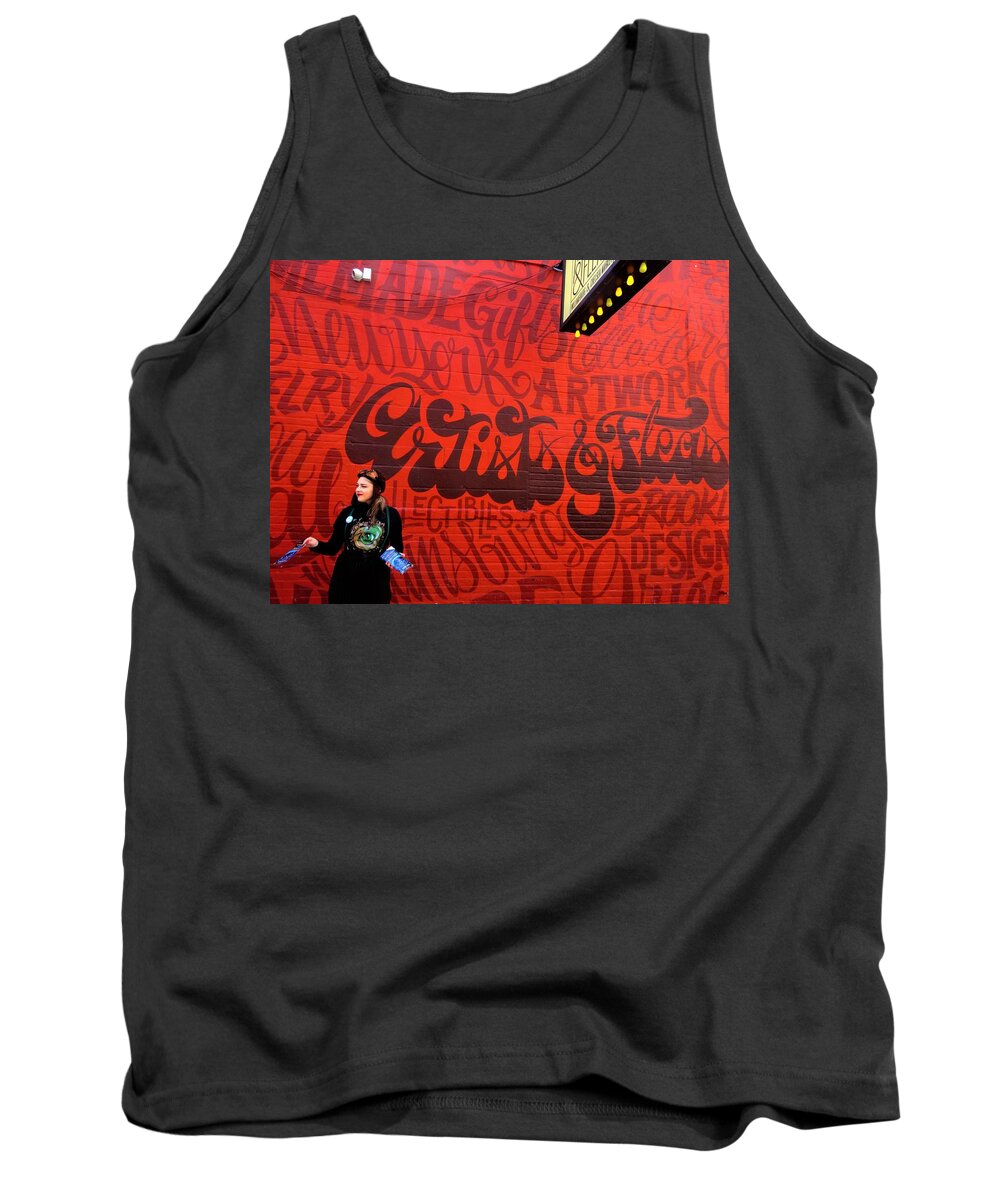 Artist Tank Top featuring the photograph Artists and Fleas in New York by Funkpix Photo Hunter