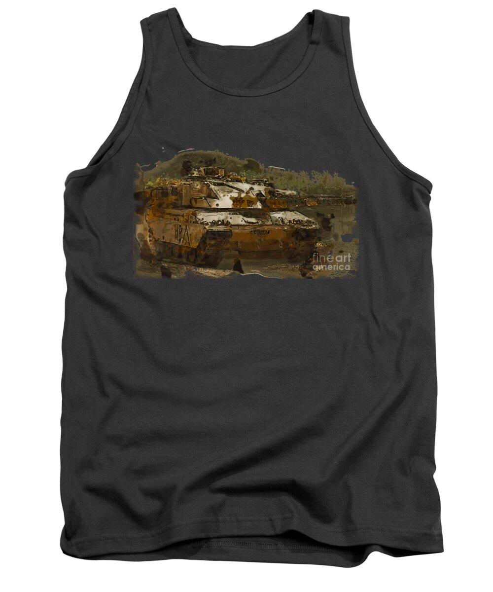 Army Tank Top featuring the digital art Challenger by Roy Pedersen