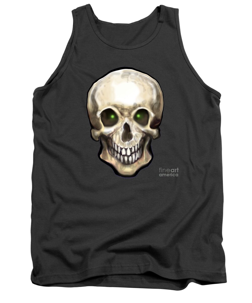 Skull Tank Top featuring the painting Skull by Kevin Middleton
