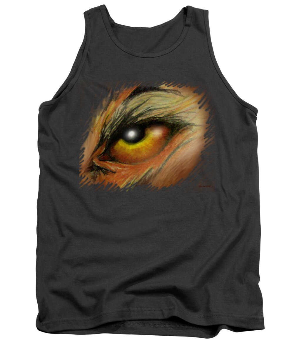 Eye Tank Top featuring the painting Eye of the Beast by Kevin Middleton