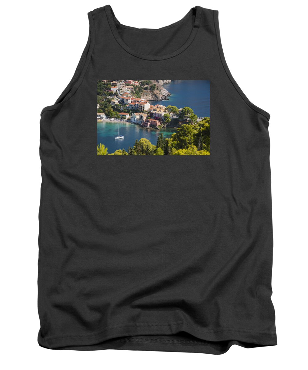 Harbor Tank Top featuring the photograph Assos In Greece by Rob Hemphill