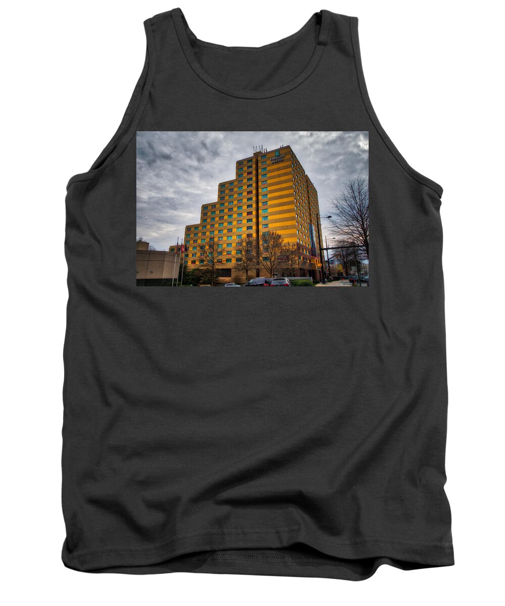 Building Tank Top featuring the photograph Atlanta Embassy Suites by Brett Engle