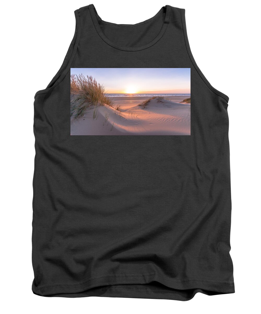 Beach Tank Top featuring the photograph August Sunset by Alex Hiemstra