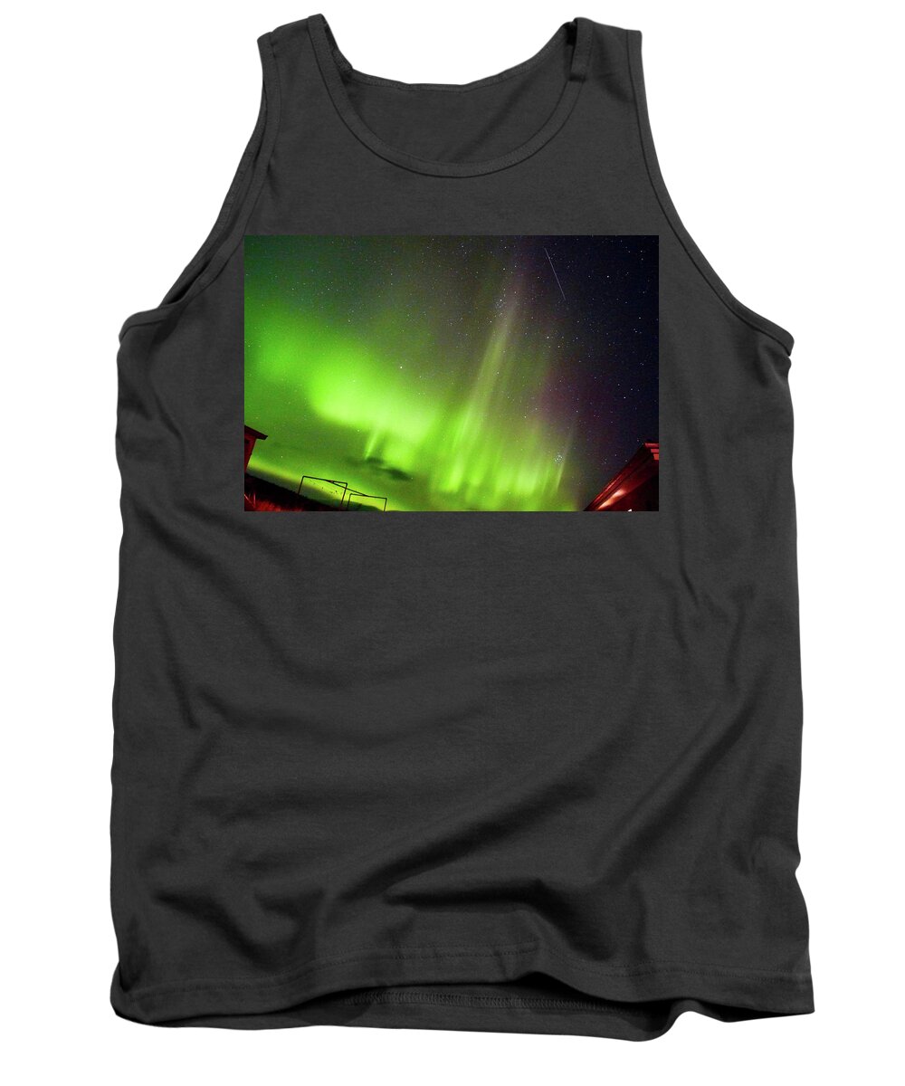 Aurora Tank Top featuring the photograph Aurora Southern Iceland by Amelia Racca