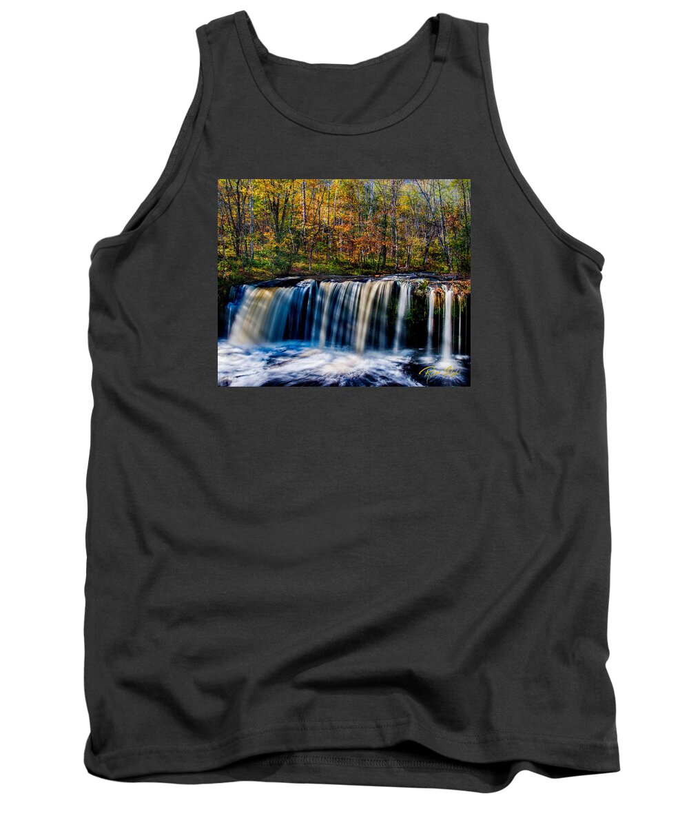 Flowing Tank Top featuring the photograph Autumn Afternoon at Wolf Creek by Rikk Flohr