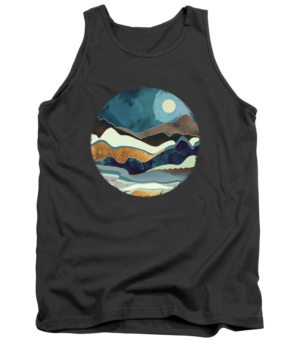 Autumn Tank Top featuring the digital art Autumn Hills by Spacefrog Designs