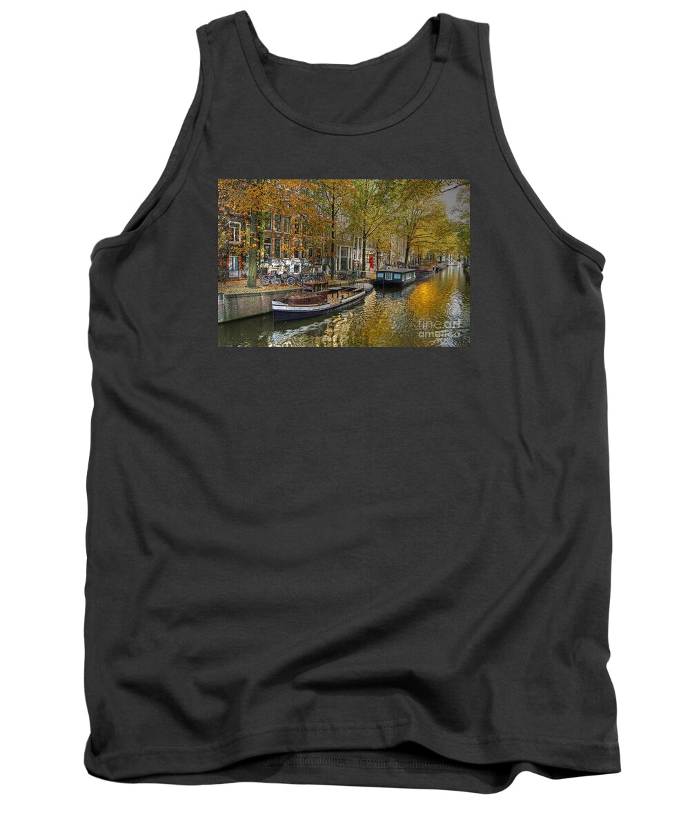 Autumn Tank Top featuring the photograph Autumn In Amsterdam by David Birchall