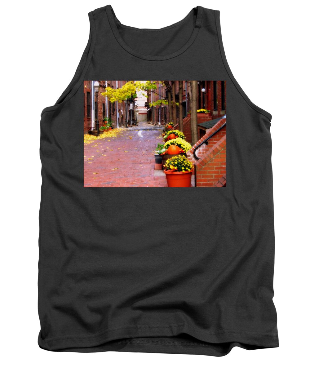 Boston Tank Top featuring the photograph Autumn in the North End by Bruce Carpenter