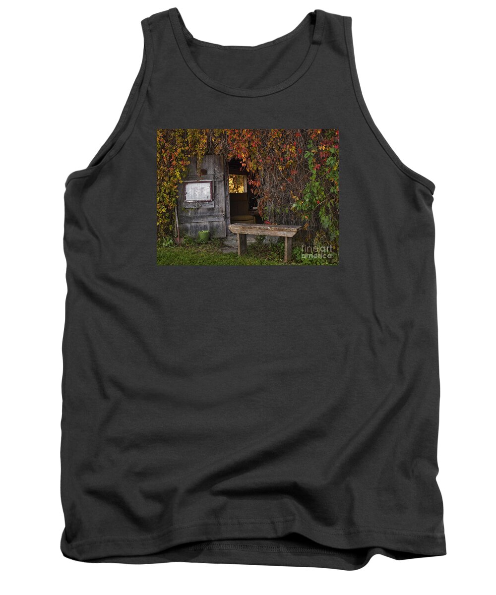 Barn Tank Top featuring the photograph Autumn Reminds Me Of Old Fashioned Stuff by Terry Doyle