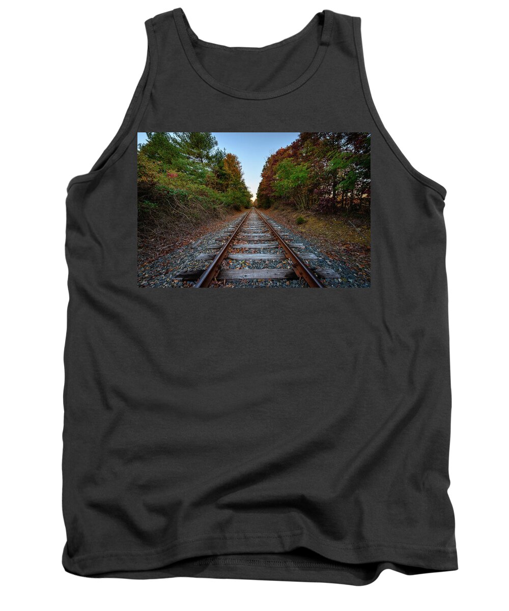 Fall Tank Top featuring the photograph Autumn Train by Michael Scott