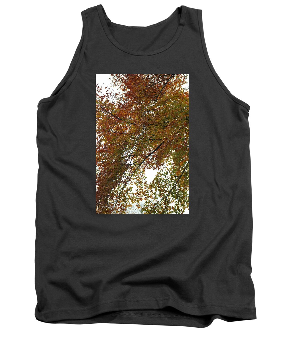 Tree Tank Top featuring the photograph Autumn's Abstract by Deborah Crew-Johnson