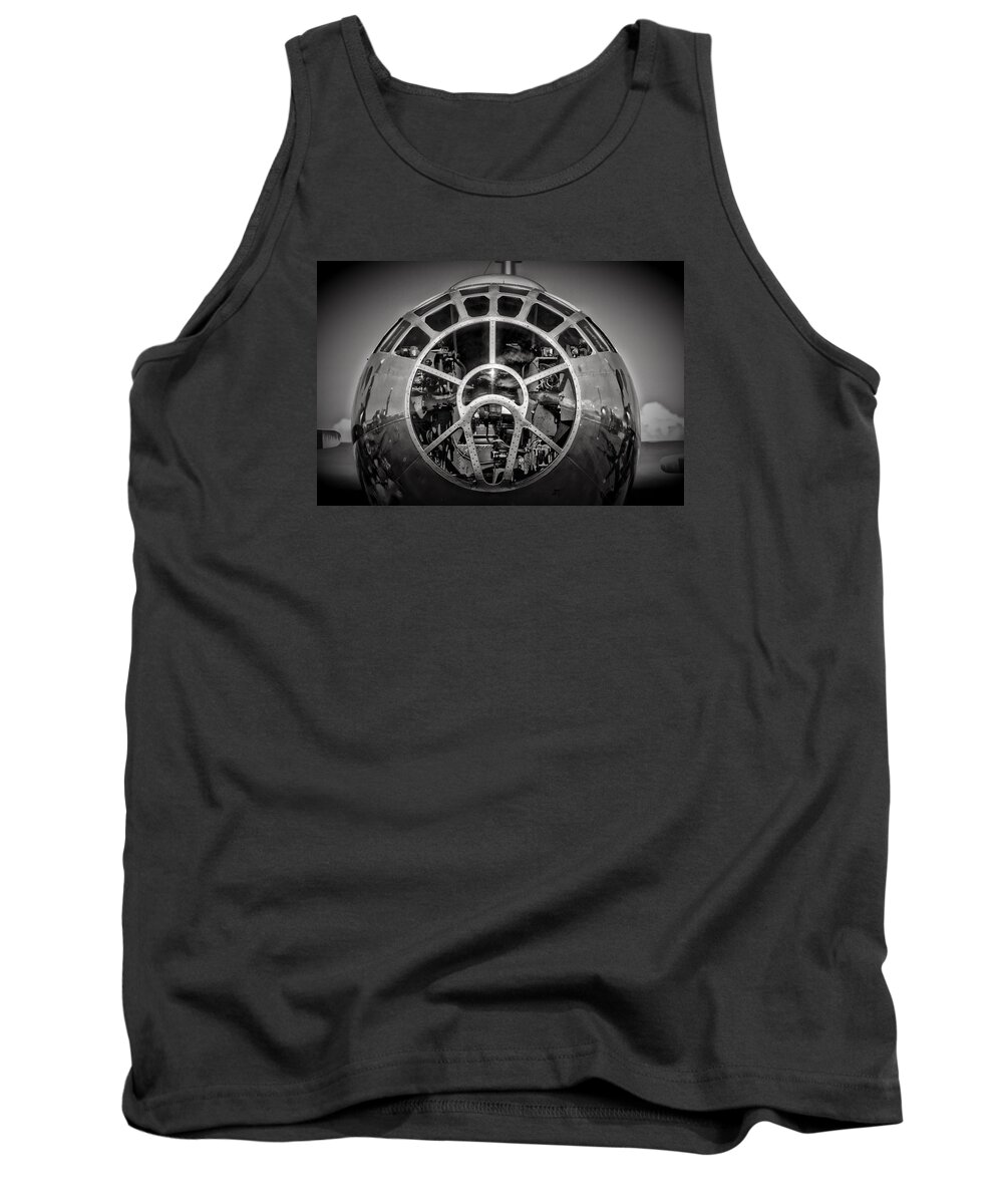 Black And White Tank Top featuring the photograph B-29 by Richard Gehlbach