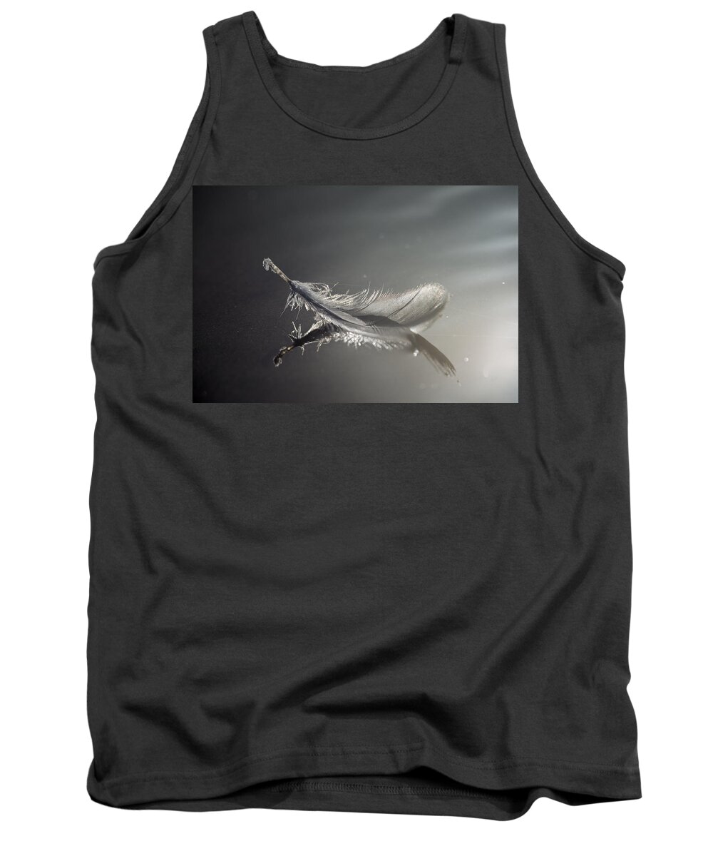 Feather Tank Top featuring the photograph Backlit Feather by Robert Potts