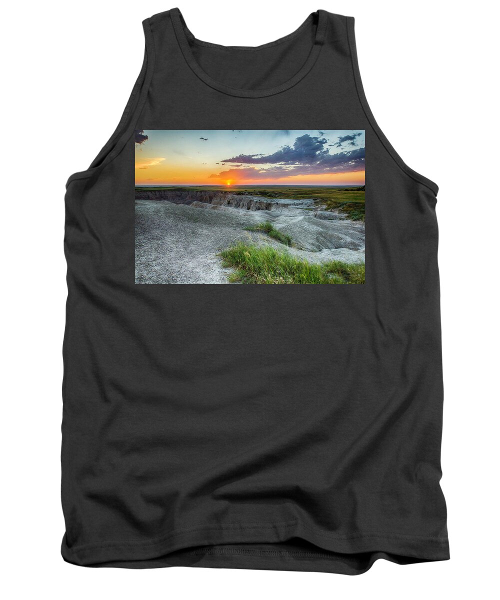 Badlands Tank Top featuring the photograph Badlands NP Wilderness Overlook 3 by Donald Pash