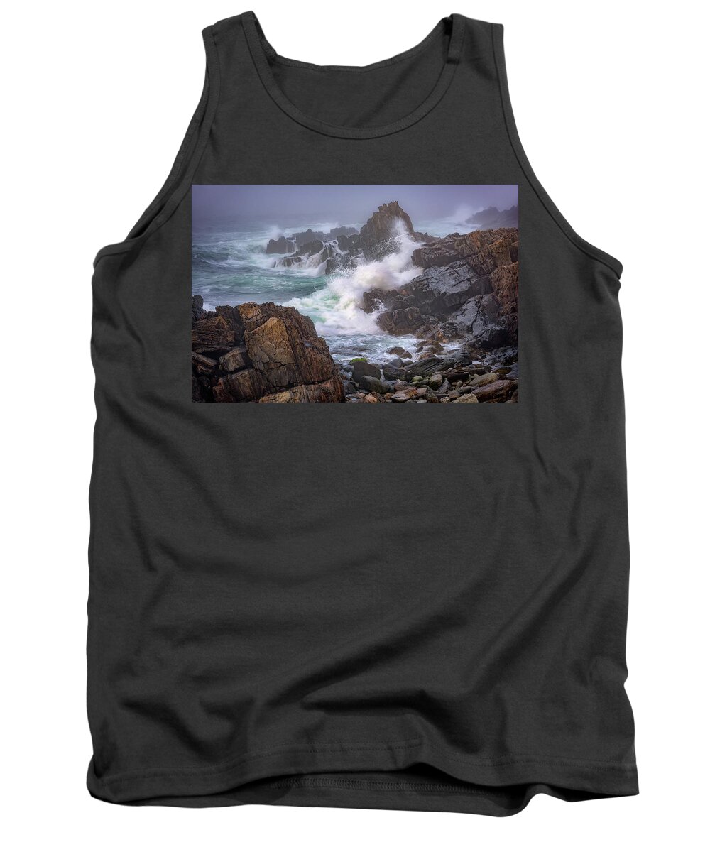 Giant's Stairs Tank Top featuring the photograph Bailey Island Coastline by Rick Berk