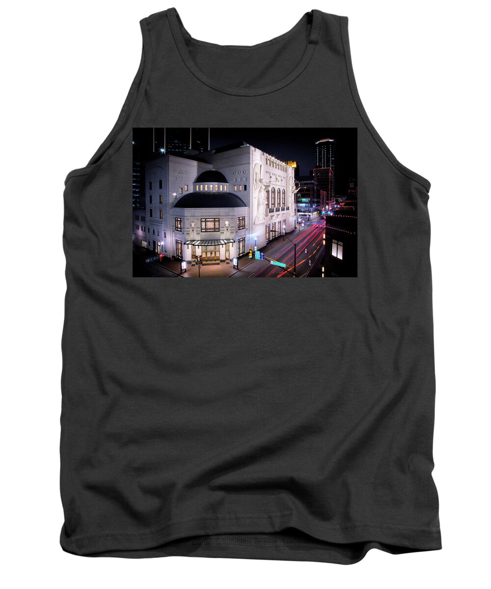 Fort Worth Tank Top featuring the photograph Bass Hall Resplendence by Stephen Stookey