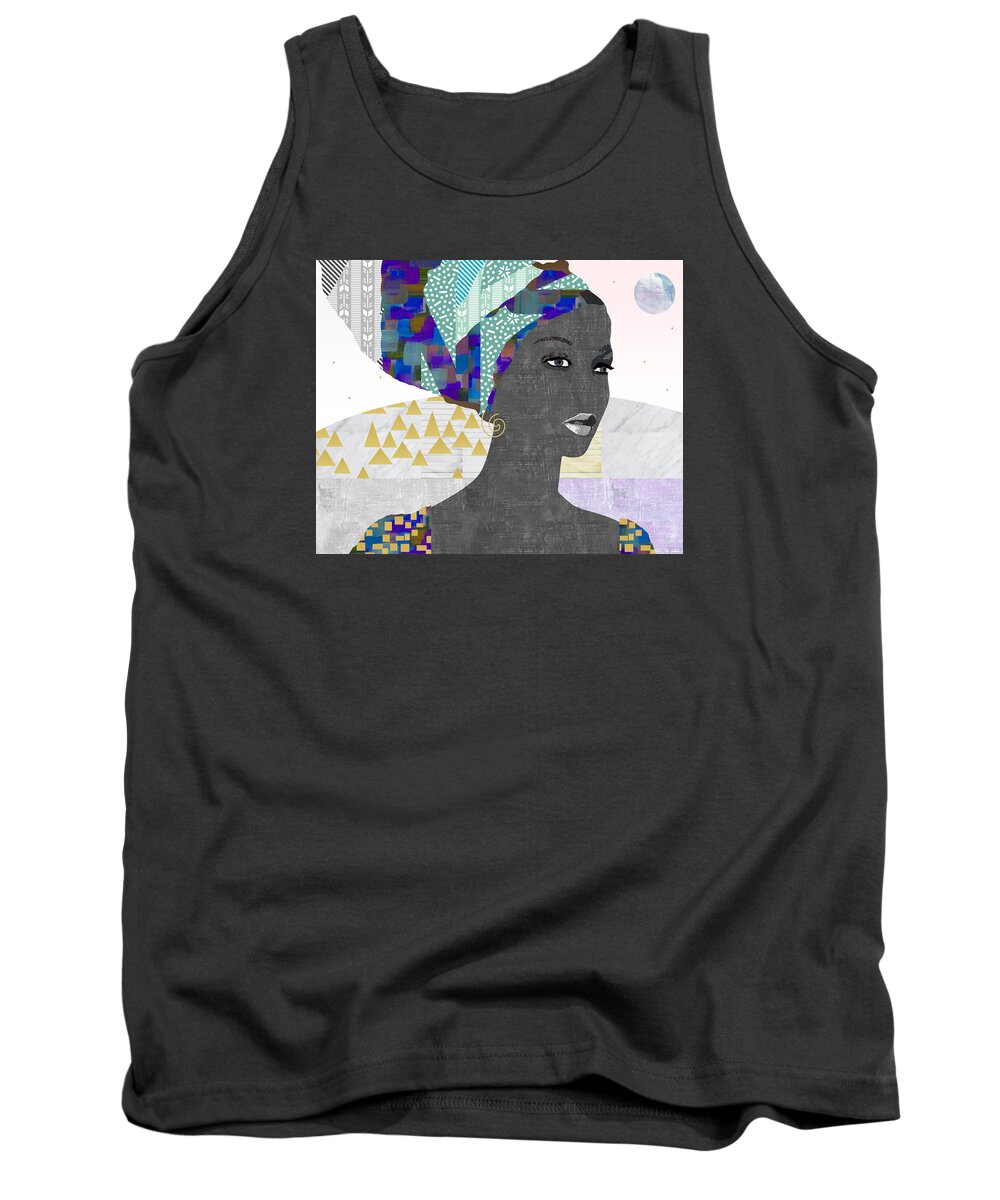 Collage Tank Top featuring the mixed media Hope by Claudia Schoen