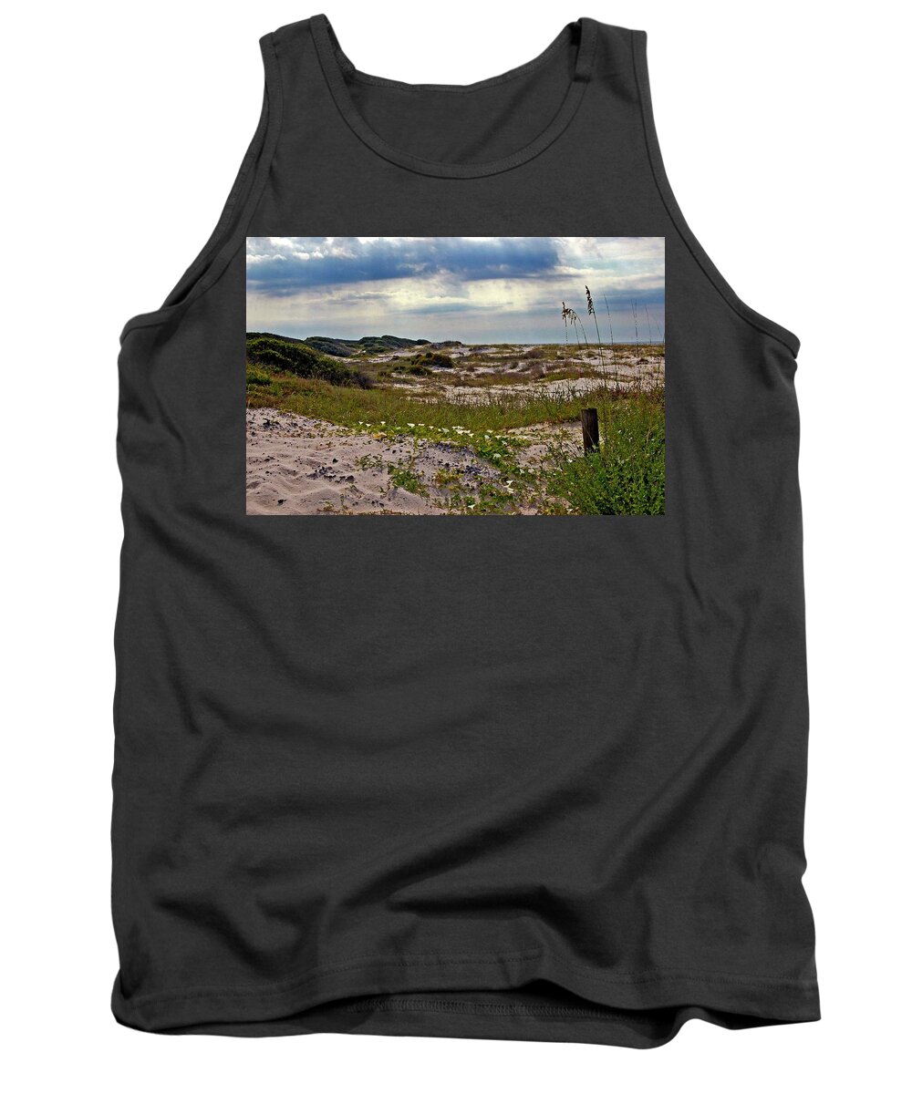 Beach Tank Top featuring the painting Beach Carpet by Michael Thomas