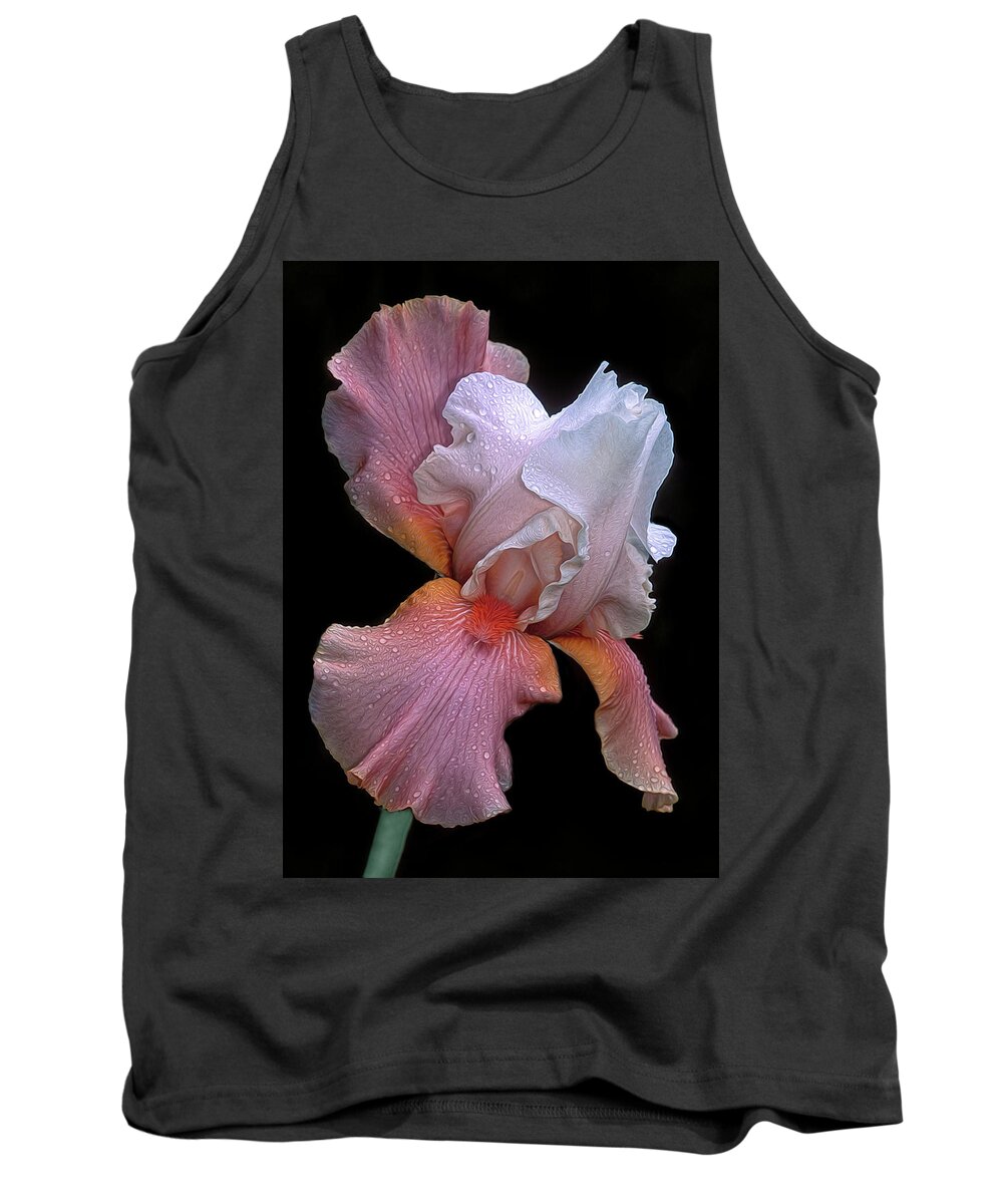 Iris Tank Top featuring the photograph Bearded Iris by Dave Mills