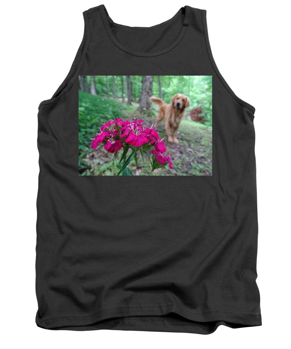 Flowers Tank Top featuring the photograph Beauty And The Beast. by Mary Halpin