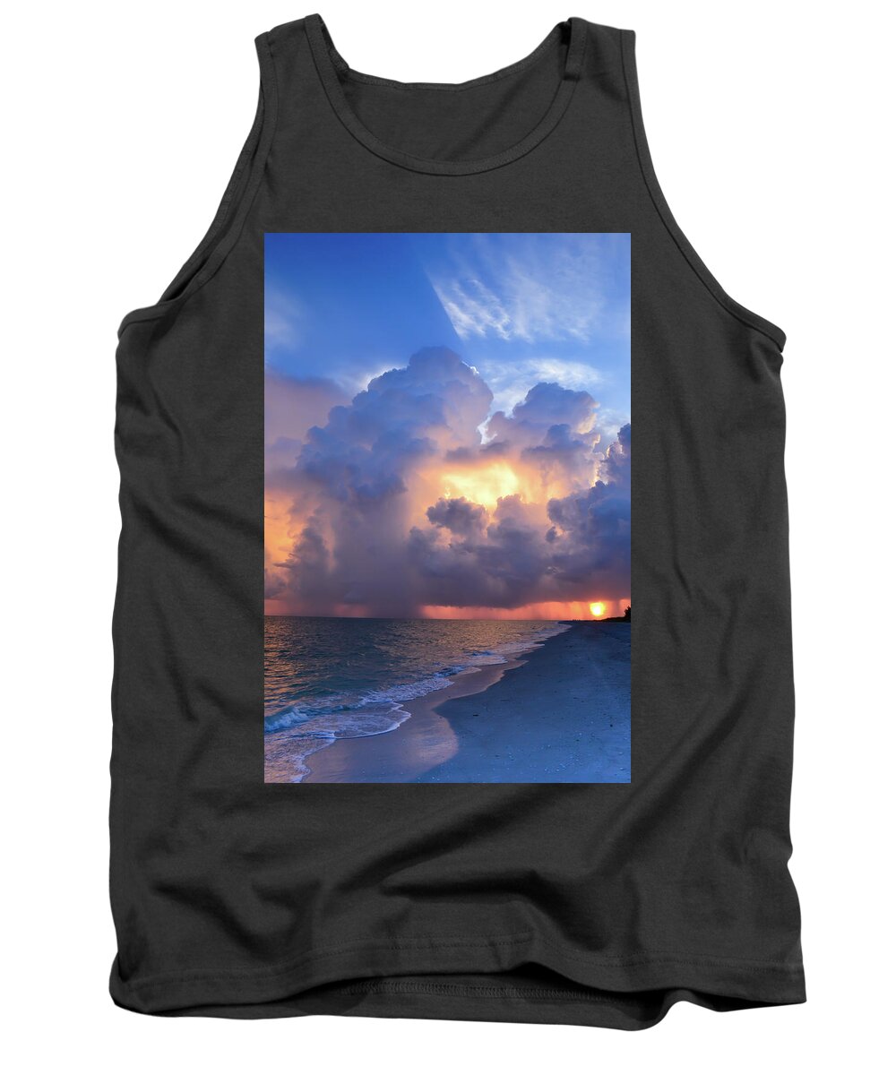 Sunset Tank Top featuring the photograph Beauty in the Darkest Skies II by Melanie Moraga