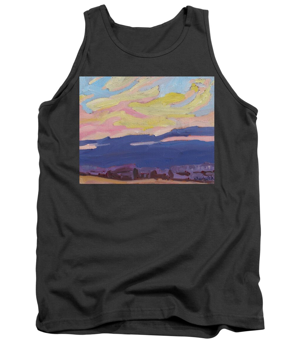 788 Tank Top featuring the painting Beaver Sunset by Phil Chadwick