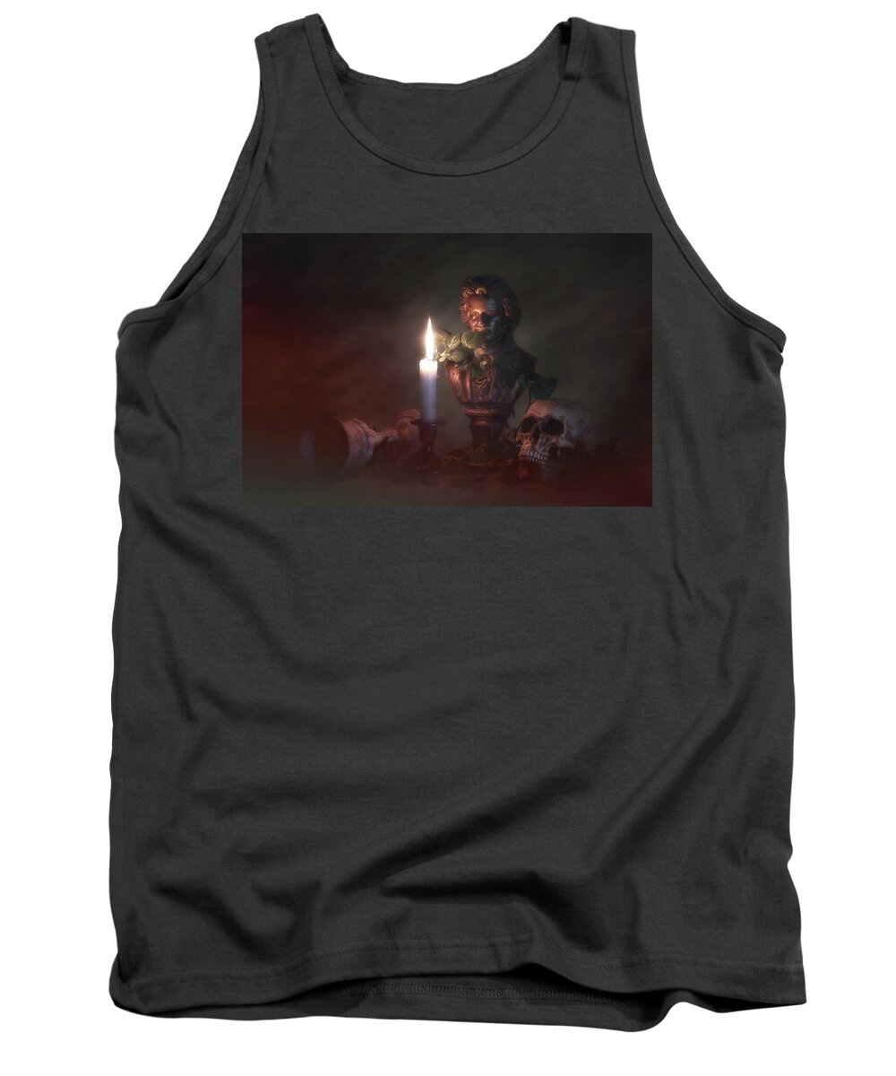 Art Tank Top featuring the photograph Beethoven by Candlelight by Tom Mc Nemar