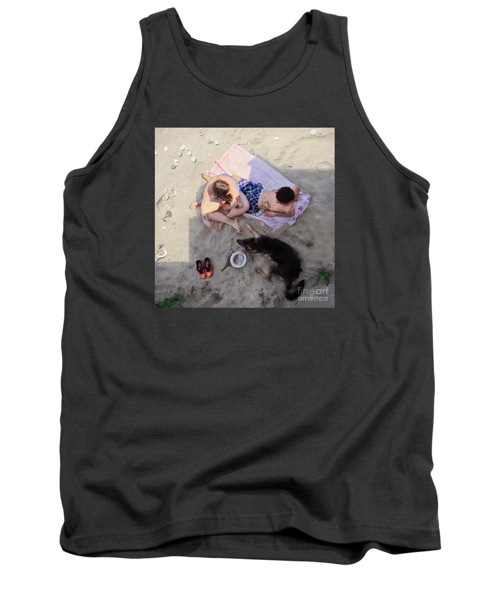 Vieste Tank Top featuring the photograph Below From Above.Vieste.Italy by Jennie Breeze