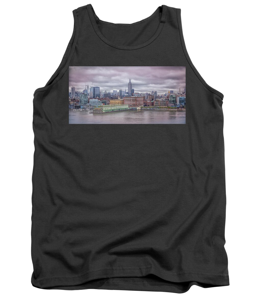 New York Tank Top featuring the photograph Beneath The Stormy Morning by Elvira Pinkhas