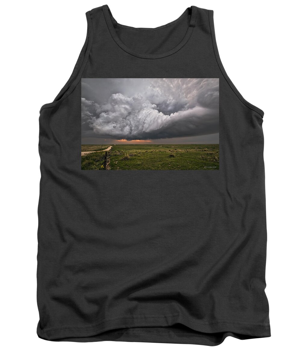 Storm Tank Top featuring the photograph Better late than never by Jeff Niederstadt