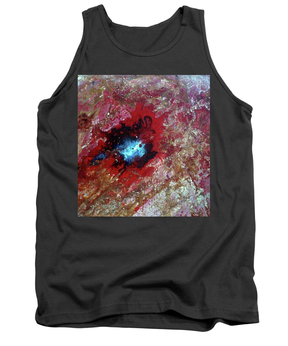 Super Nova Tank Top featuring the painting Beyond by 'REA' Gallery