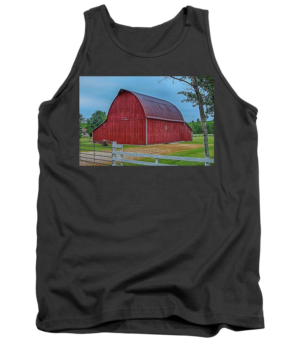 Cross Village Tank Top featuring the photograph Big Red Barn at Cross Village by Bill Gallagher