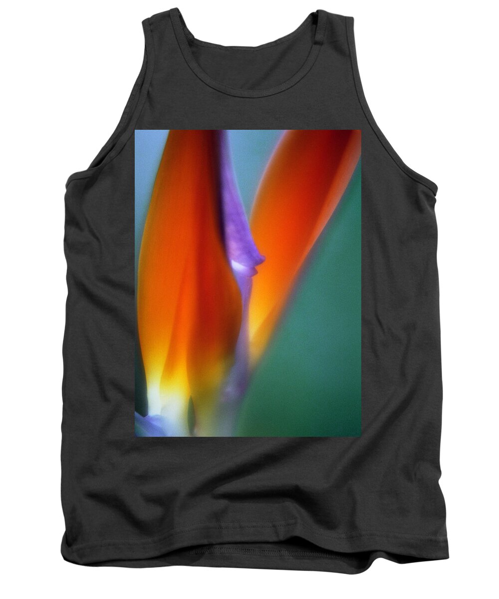 Macrophotography Tank Top featuring the photograph Bird of Paradise 2 by Lee Santa