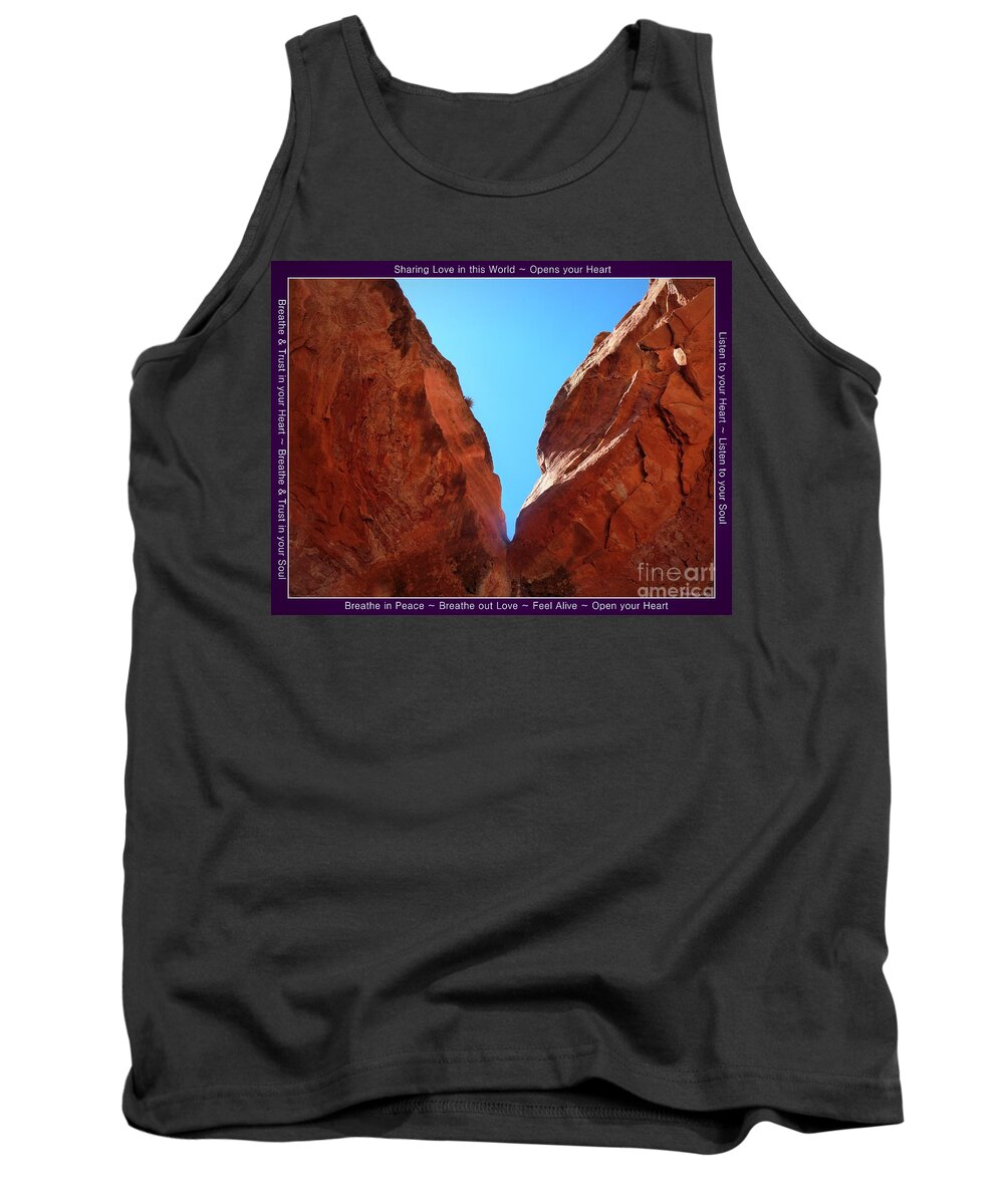Birthing Cave Tank Top featuring the photograph Birthing Cave Sedona by Mars Besso