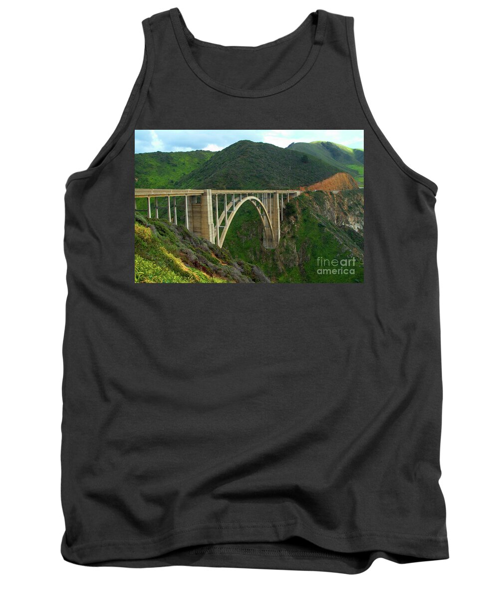 Bixby Bridge Tank Top featuring the photograph Bixby Bridge in Big Sur by Charlene Mitchell