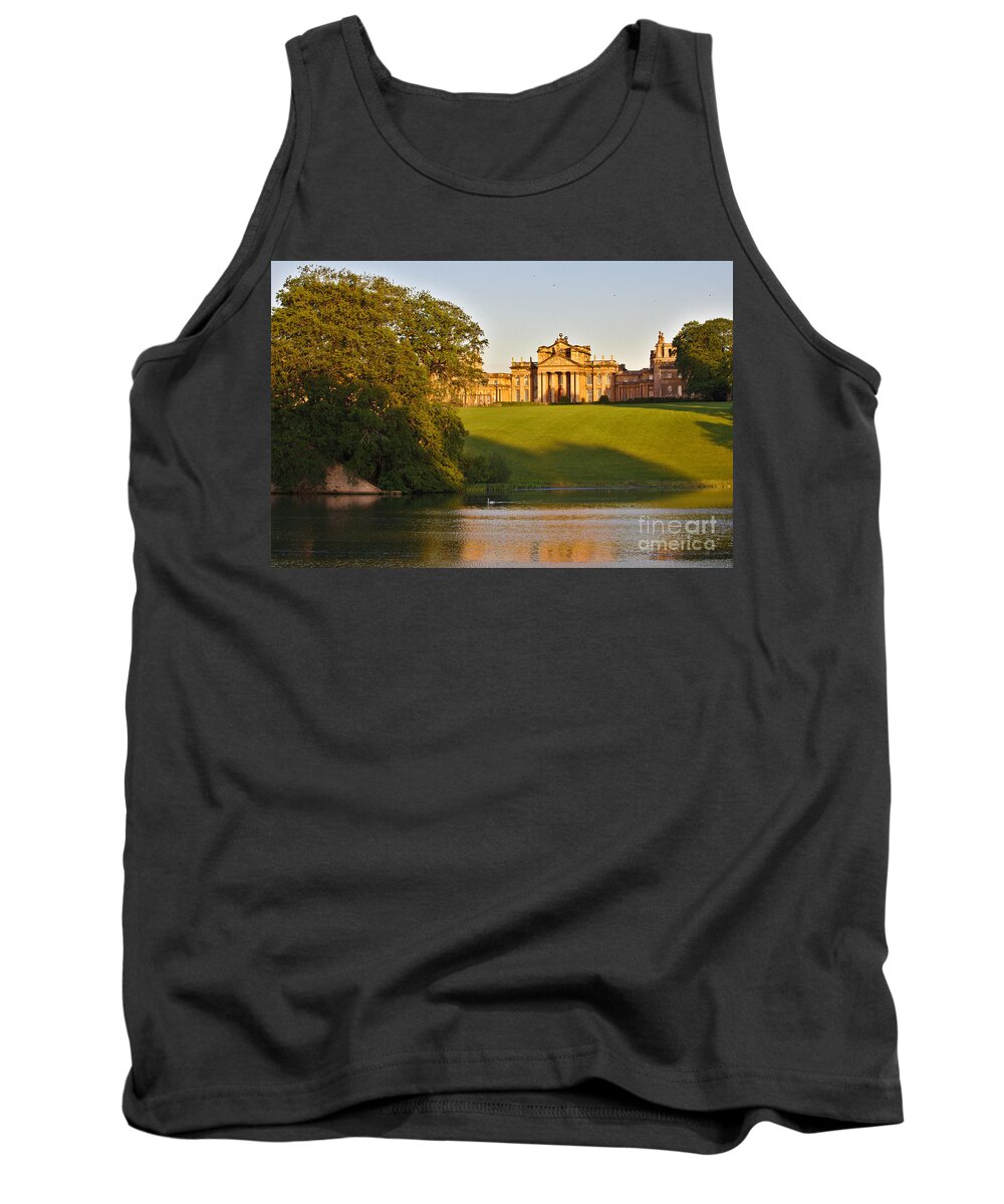 Blenheim Palace Tank Top featuring the photograph Blenheim Palace and Lake by Jeremy Hayden